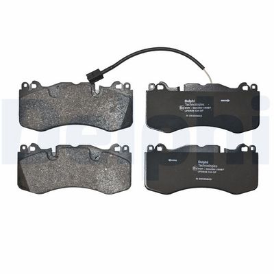 Remblokken set Voor (met een dempingskussen  met extra's), past: MASERATI LEVANTE, QUATTROPORTE VI 3.0/3.0D/3.8 01.13-