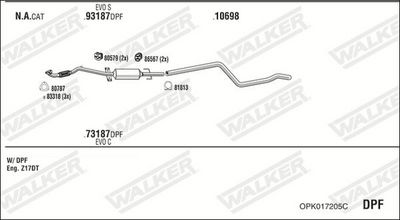 Изпускателна система WALKER OPK017205C