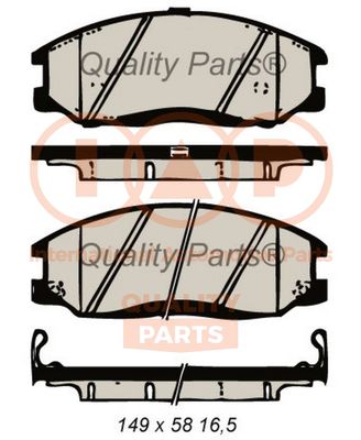 Комплект тормозных колодок, дисковый тормоз IAP QUALITY PARTS 704-07036 для HYUNDAI XG
