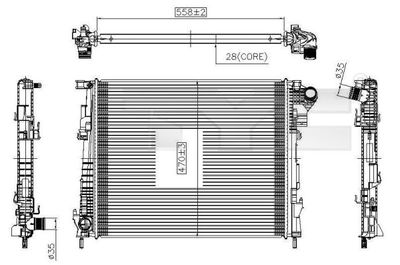 TYC 725-0032 Радиатор охлаждения двигателя  для NISSAN PRIMASTAR (Ниссан Примастар)