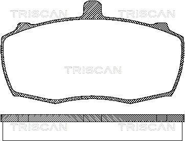 Комплект тормозных колодок, дисковый тормоз TRISCAN 8110 17838 для LAND ROVER 88/109
