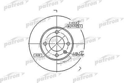 Тормозной диск PATRON PBD1516 для VW PASSAT