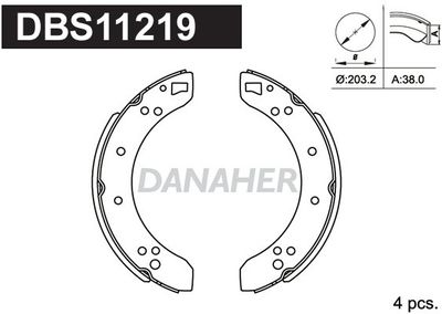 Комплект тормозных колодок DANAHER DBS11219 для TRIUMPH 1300