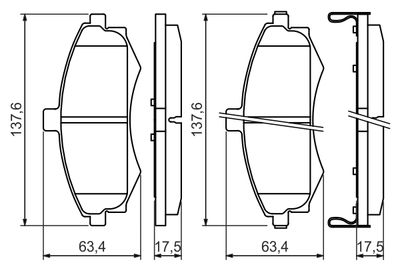 Brake Pad Set, disc brake 0 986 424 810