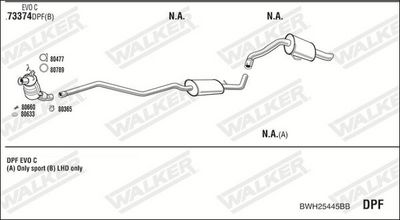 Изпускателна система WALKER BWH25445BB