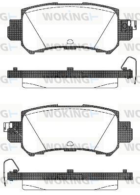 Комплект тормозных колодок, дисковый тормоз WOKING P14073.00 для MAZDA CX-3