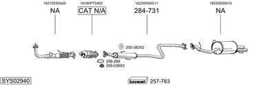 ABGASANLAGE BOSAL SYS02940