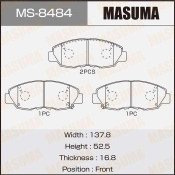 Комплект тормозных колодок MASUMA MS-8484 для HONDA CR-V