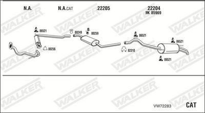 SISTEM DE ESAPAMENT WALKER VW72283