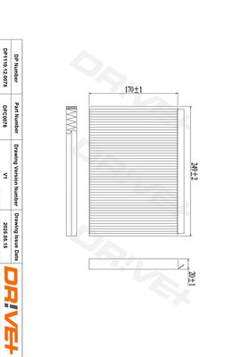 Filtr, vzduch v interiéru Dr!ve+ DP1110.12.0078