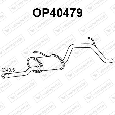 Глушитель выхлопных газов конечный VENEPORTE OP40479 для OPEL AGILA