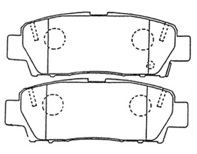 Комплект тормозных колодок, дисковый тормоз ASVA AKD-1171 для TOYOTA AVALON