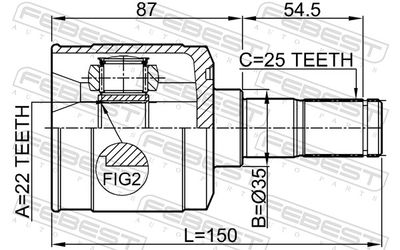 Joint Kit, drive shaft 1211-ACCAT