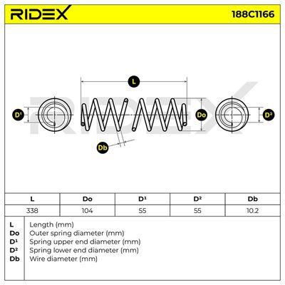 пружина за ходовата част RIDEX 188C1166