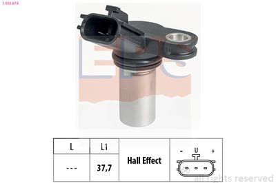 Jutiklis, skirstomojo veleno padėtis