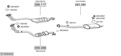 Изпускателна система BOSAL SYS00493