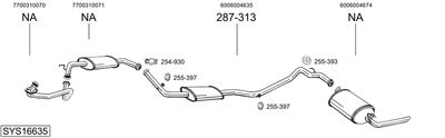 Układ wydechowy BOSAL SYS16635