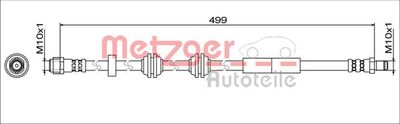 Тормозной шланг METZGER 4111776 для MERCEDES-BENZ EQC