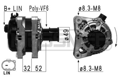 ERA 210874 Генератор для FORD C-MAX II (DXA/CB7, DXA/CEU)