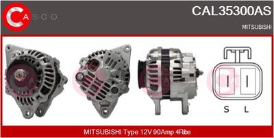 CASCO CAL35300AS Генератор для MITSUBISHI GALANT VII (E5_A, E7_A, E8_A)