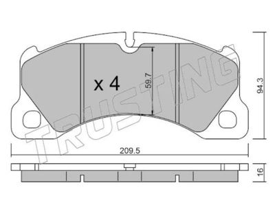 SET PLACUTE FRANA FRANA DISC TRUSTING 9730