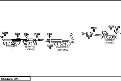 SISTEM DE ESAPAMENT MTS HOND24750A004282