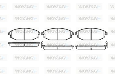 Комплект тормозных колодок, дисковый тормоз WOKING P6343.02 для HYUNDAI GALLOPER