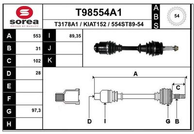 ANTRIEBSWELLE EAI T98554A1