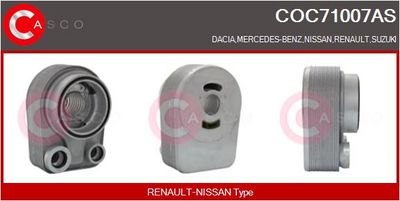 Olejový chladič, motorový olej CASCO COC71007AS