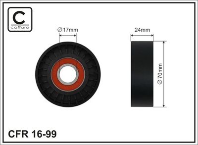 Tensioner Pulley, V-ribbed belt 16-99