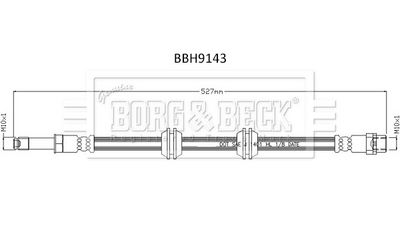 спирачен маркуч BORG & BECK BBH9143