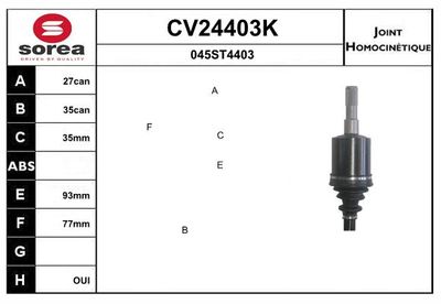 GELENKSATZ ANTRIEBSWELLE