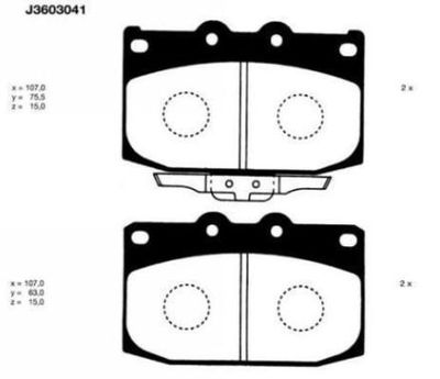 Комплект тормозных колодок, дисковый тормоз NIPPARTS J3603041 для MAZDA RX-7
