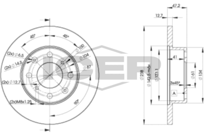 спирачен диск ICER 78BD0829-2