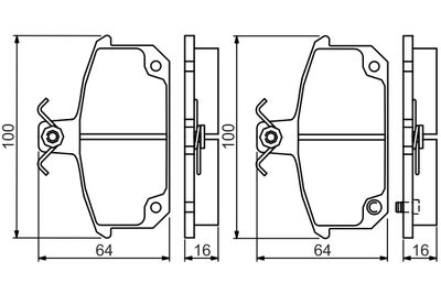 BREMSBELAGSATZ SCHEIBENBREMSE BOSCH 0986494531 4