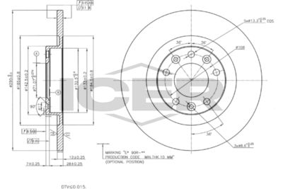спирачен диск ICER 78BD4614-2