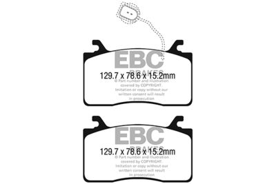 Комплект тормозных колодок, дисковый тормоз EBC Brakes DPX2325 для ALFA ROMEO GIULIA
