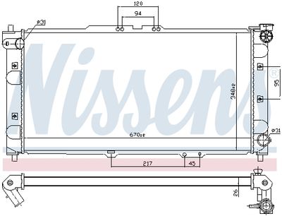 Radiator, engine cooling 62382A