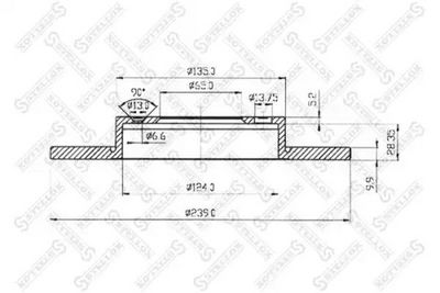 спирачен диск STELLOX 6020-4754-SX