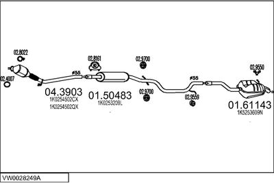 SISTEM DE ESAPAMENT MTS VW0028249A022555