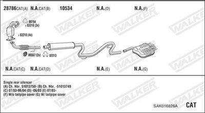 Изпускателна система WALKER SAK016826A