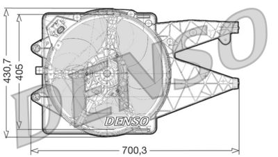 Вентилятор, охлаждение двигателя DENSO DER01021 для ALFA ROMEO MITO