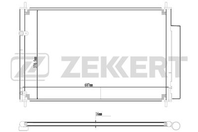 ZEKKERT MK-3036 Радиатор кондиционера  для TOYOTA MATRIX (Тойота Матриx)