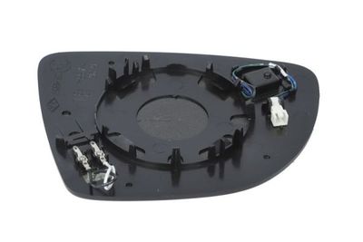 Zijspiegel glas Links (in reliëf, met verwarming, assistent rijstrookverandering) past: NISSAN LEAF ZE1, MICRA V K14  RENAULT CAPTUR I, CLIO IV Ph II, ZOE 06.16-
