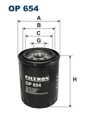 Масляный фильтр FILTRON OP 654 для ROLLS-ROYCE CORNICHE