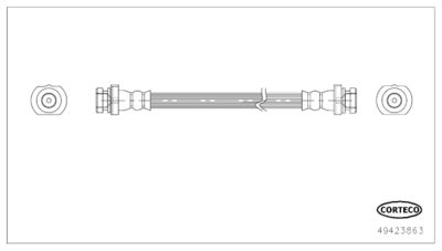 CORTECO 49423863 Тормозной шланг для NISSAN QASHQAI II SUV (J11, J11_) 1.6 dCi