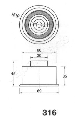 MECANISM TENSIONARE CUREA DISTRIBUTIE JAPANPARTS BE316 1