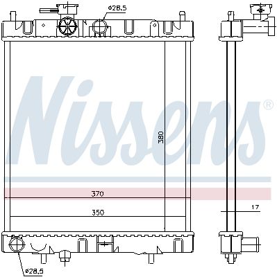 Radiator, engine cooling 62954