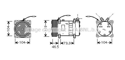 AVA QUALITY COOLING Compressor, airconditioning (UVAK081)
