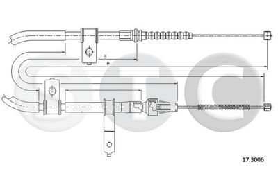 Тросик, cтояночный тормоз STC T483869 для DAIHATSU FEROZA
